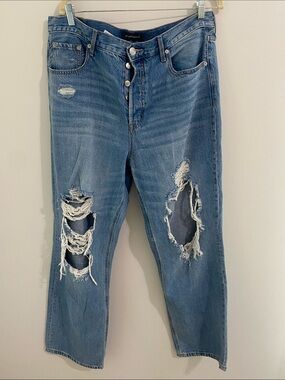 Aeropostale Ripped Light Blue 90’s Baggy Women’s Jeans Size 16